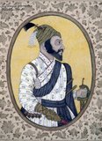 Shivaji Bhosale (19 February 1630 – 3 April 1680), was the founder of the Maratha Empire, which lasted until 1820, and at its peak covered much of the Indian subcontinent. An aristocrat of the Bhosle Maratha clan, Shivaji led a resistance against the Adilshahi sultanate of Bijapur and the Mughal Empire and established Hindavi Swarajya ('self-rule of Hindu people'). He created an independent Maratha kingdom with Raigad as its capital, and was crowned Chhatrapati ('paramount sovereign') of the Marathas in 1674.<br/><br/>

Shivaji established a competent and progressive civil rule with the help of a disciplined military and well-structured administrative organisations. He innovated military tactics, pioneering guerrilla warfare methods which employed strategic factors like geography, speed, and surprise and focused pinpoint attacks to defeat his larger and more powerful enemies.<br/><br/>

From a small contingent of 2,000 soldiers inherited from his father, Shivaji created a force of 100,000 soldiers; he built and restored strategically located forts both inland and along the coast to safeguard his territory. He revived ancient Hindu political traditions and court conventions, and promoted the usage of Marathi and Sanskrit, rather than Persian, in court and administration.