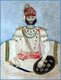 India: Maharao Raja Shri Sir Raghubir Singh Sahib Bahadur of Bundi, Rajasthan (r. 1889-1927), based on a 1903 carbon print photograph